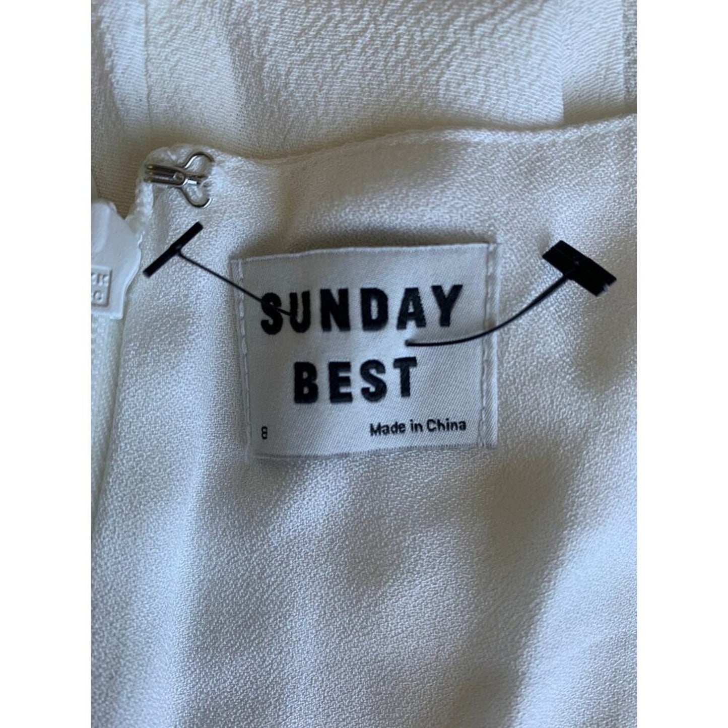 Sunday Best Tinsley Mini Dress in Light Birch Size 8 Short Sleeve‎ Lined Party