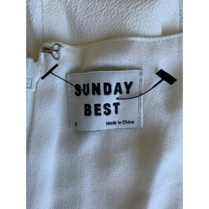 Sunday Best Tinsley Mini Dress in Light Birch Size 8 Short Sleeve‎ Lined Party
