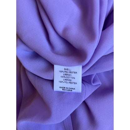 MAJORELLE Lavender Purple Strapless Pleated Cutout Maxi Dress High Slit S