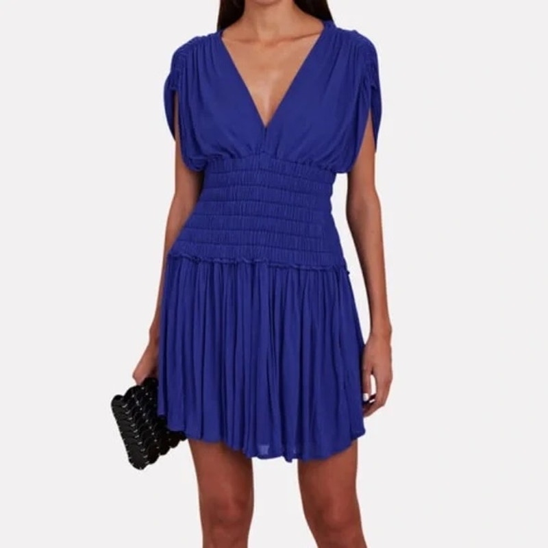 NEW NWT A.L.C. Luna Mini Dress Cobalt Blue Size Medium