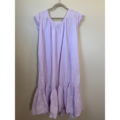 Free People Free-Est Lavender Crochet Lace Button Front Midi Dress Lilac XS