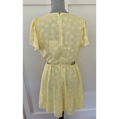 Show Me Your Mumu Merritt Mini Dress in Yellow Daisy Large Floral Short Sleeve