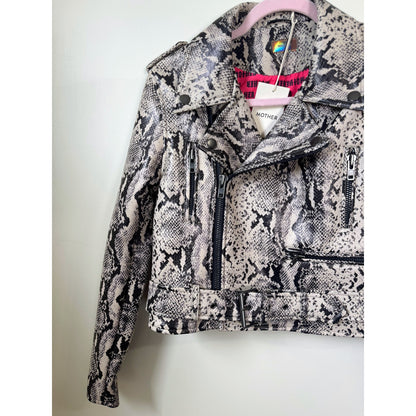NEW NWT MOTHER Chopper Moto Jacket in Cold Blood Size XS