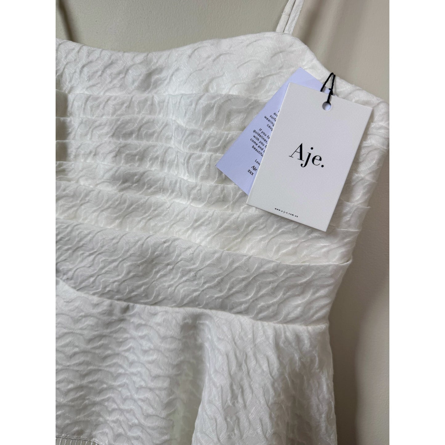 NEW NWT Aje. Cinque Jacuard Mini Dress White US Size 6