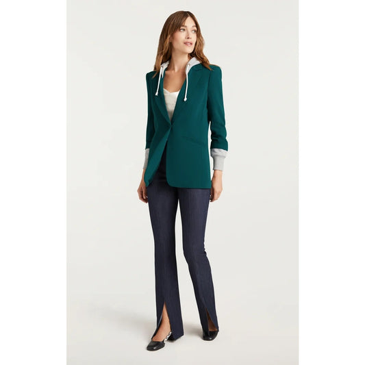NEW Cinq A Sept Hooded Chloe Jacket in Green Onyx Size 0