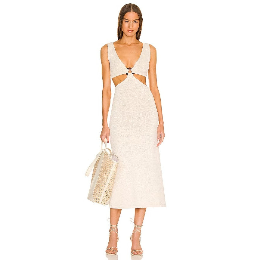 Cult Gaia Bank Knit Dress Off White Size Large