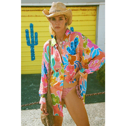 NEW Spell Spell & The Gypsy Collective Margi Beach Multi Top Size Medium