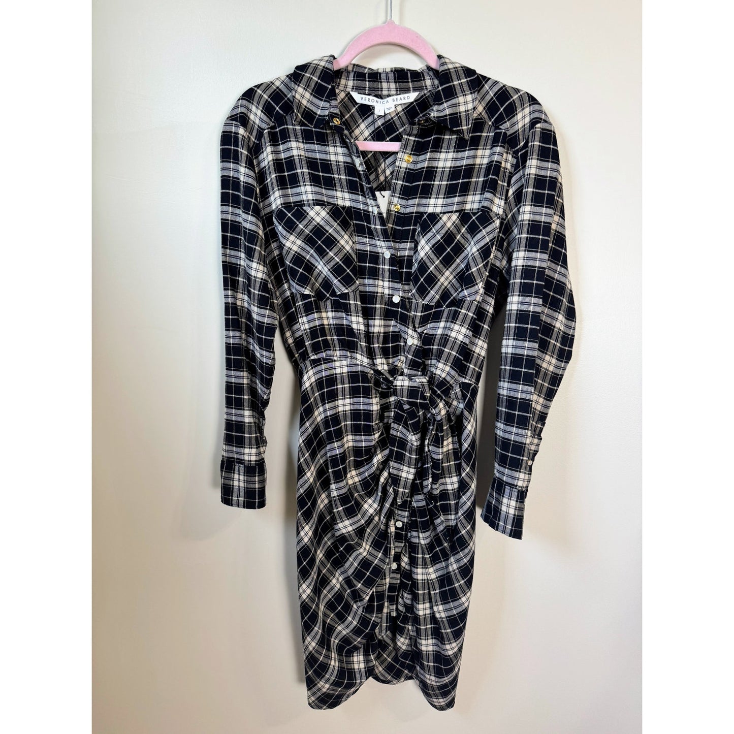 NEW NWT Veronica Beard Sierra Flannel Midi Dress Size 2