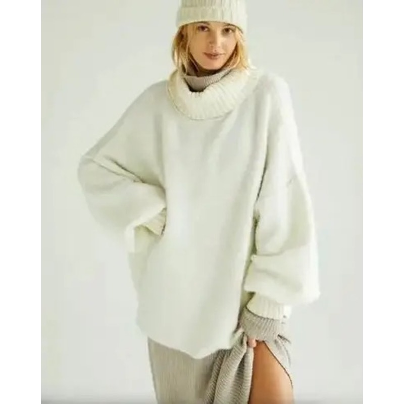 NEW Free People Milo Pullover in White Size XS