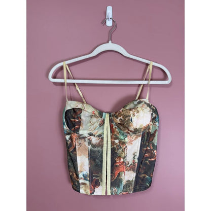 Superdown Ziva Bustier Top in Tan‎ Multi Size Large