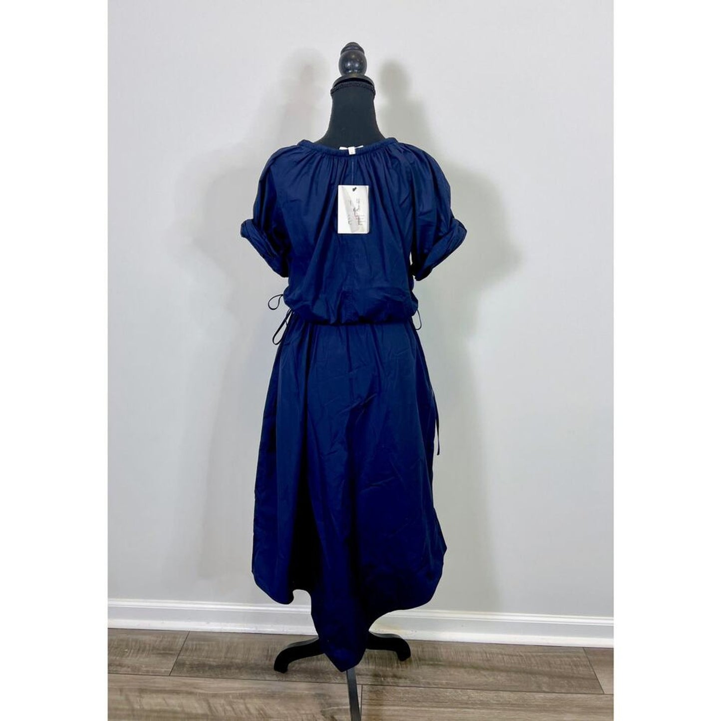 A.L.C. Odin Dress‎ in Maritime Navy Blue Size 4 Poplin Midi Asymmetric Cotton
