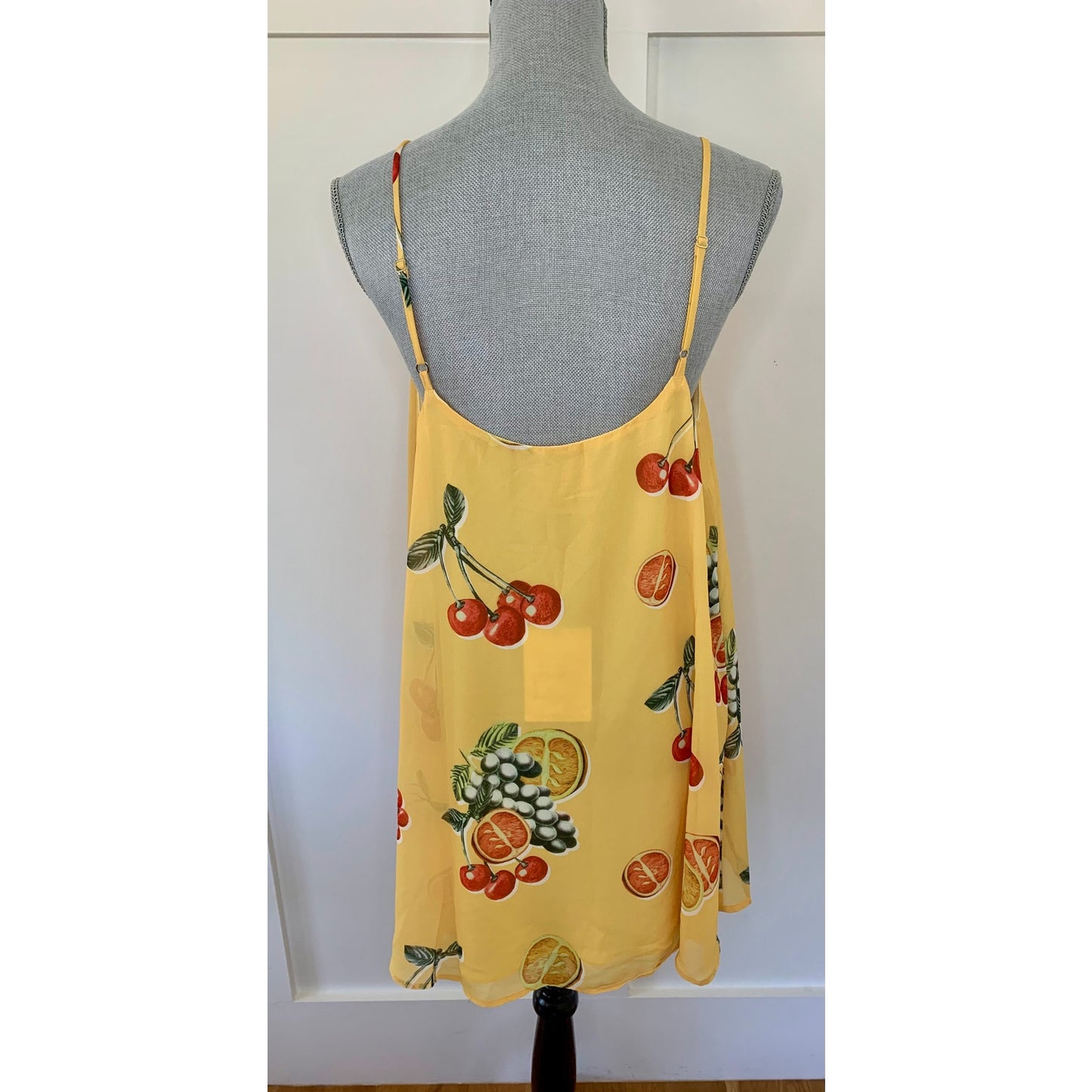 Show Me Your Mumu Citrus Mini Dress in Yellow Medium Graphic Print Sleeveless