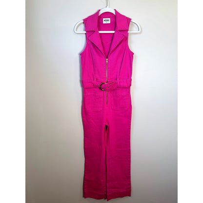 NEW Show Me Your Mumu Jacksonville Cropped Jumpsuit in Hot Pink Size Small