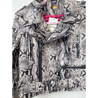 NEW NWT MOTHER Chopper Moto Jacket in Cold Blood Size Small