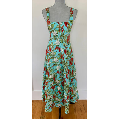 Show Me Your Mumu Prim Dress Midi Spicy Peppers Medium Floral Sleeveless Lined