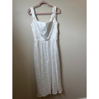 Show Me Your Mumu Midi Dress Square Neck Smocked Back Bridal Summer