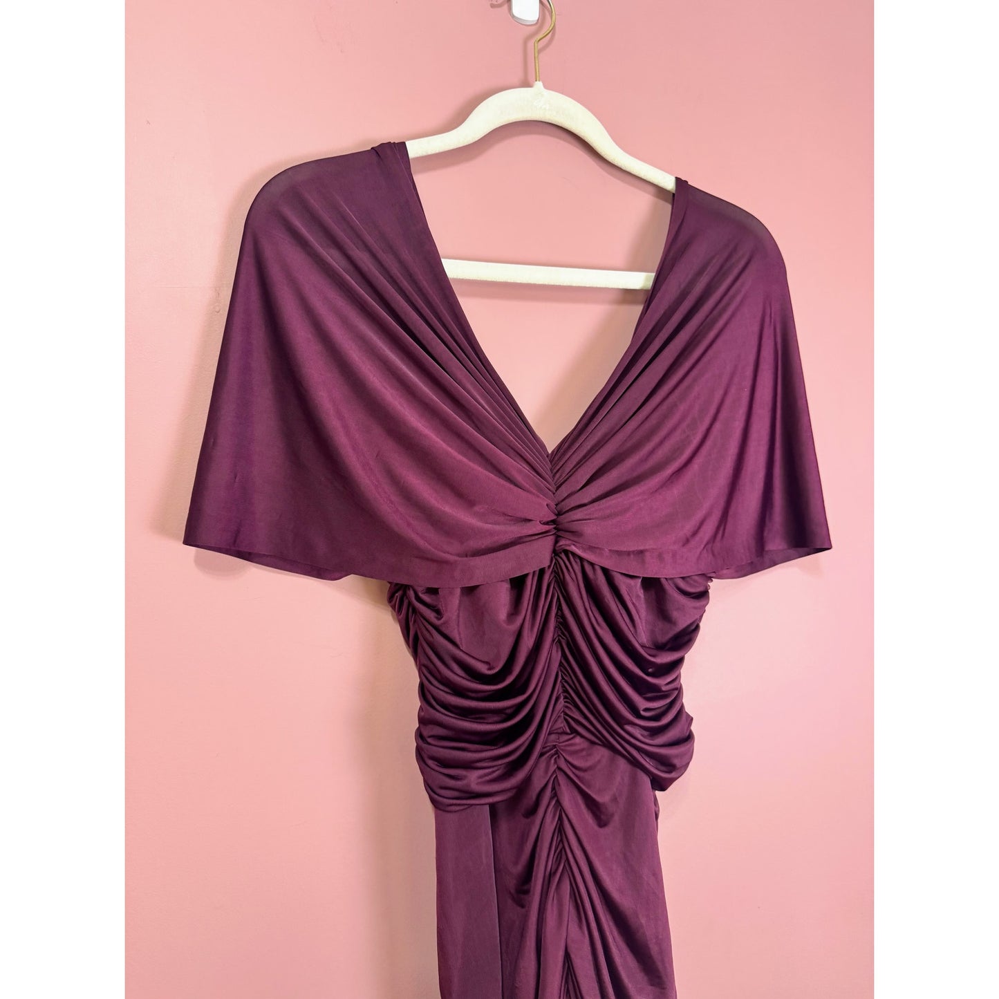 Yaura Tiara Dress Grape Maxi Off the Shoulder US XS