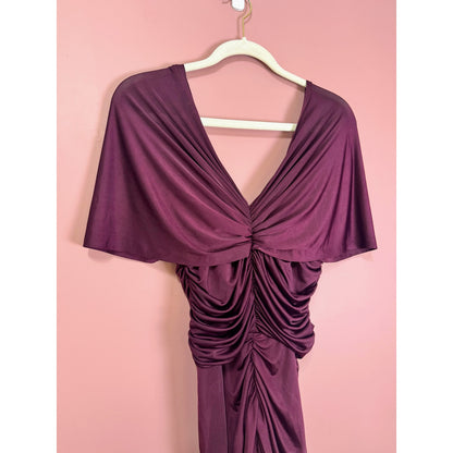 Yaura Tiara Dress Grape Maxi Off the Shoulder US XS