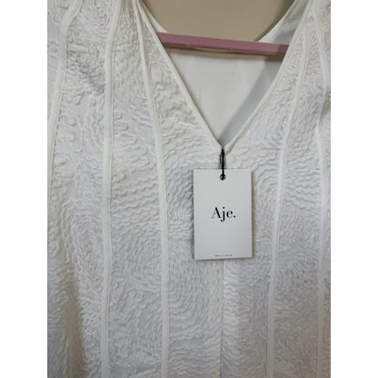 NEW NWT Aje. Soleil Lace Midi Dress White Size 8