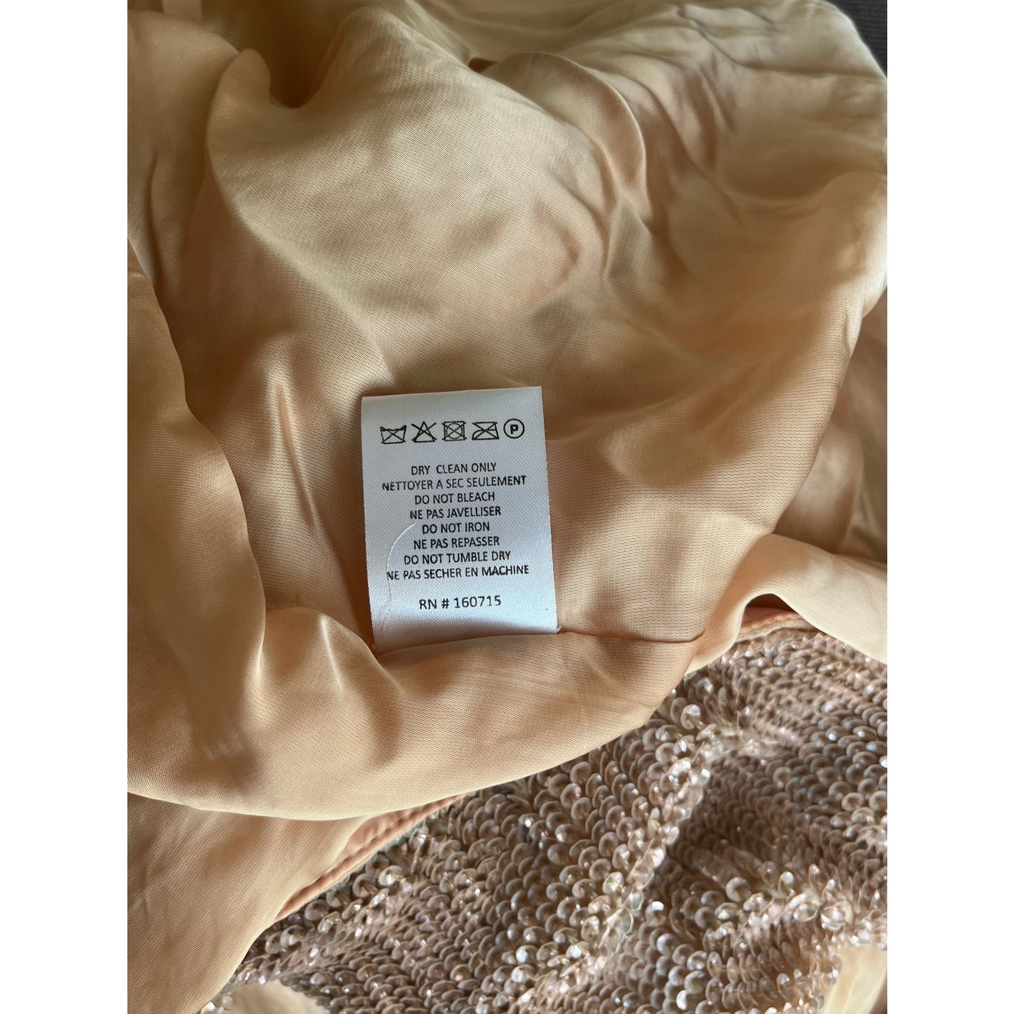 NEW NWT Retrofete Katya Sequin Dress Nude Size Medium