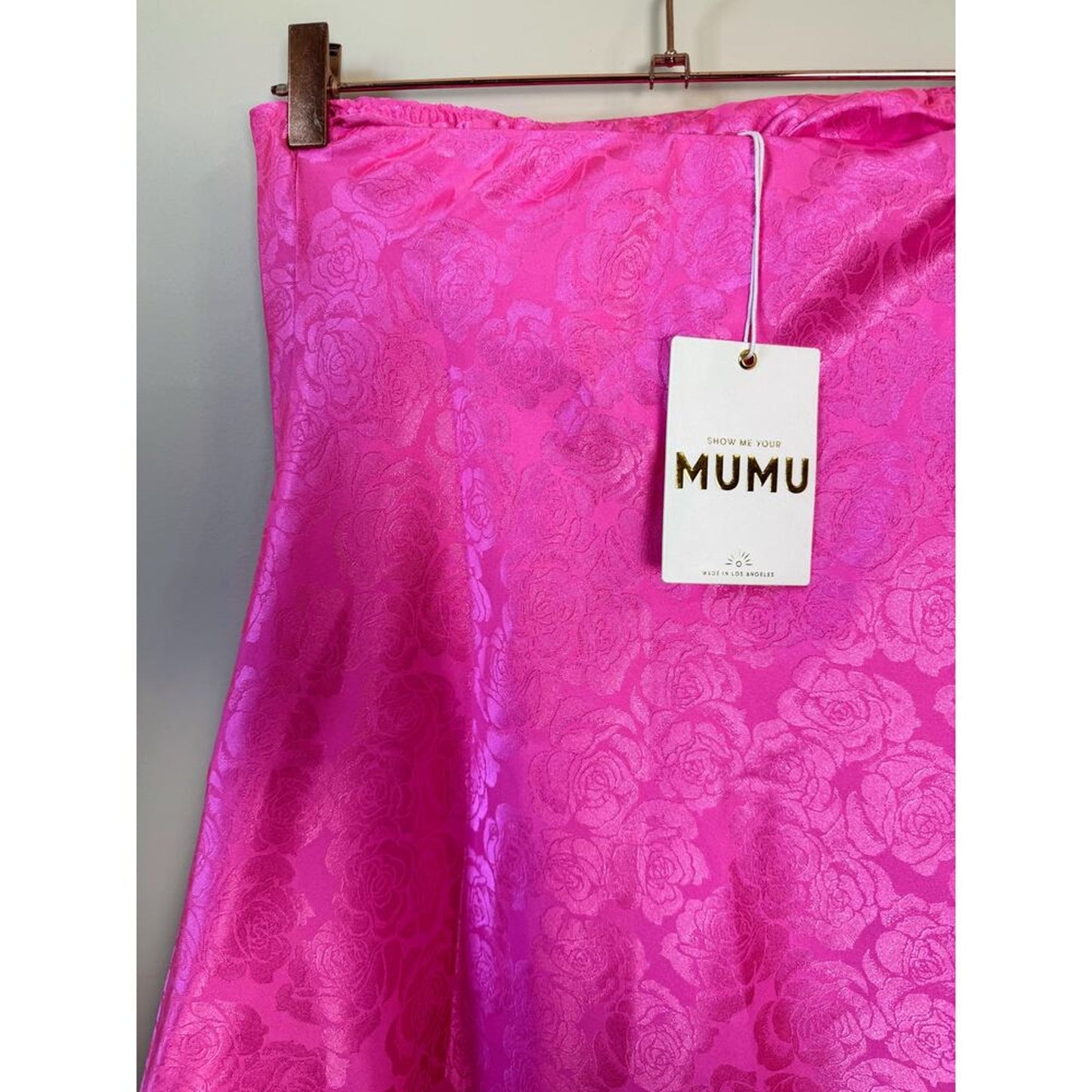 NEW‎ NWT Show Me Your Mumu Taylor Tube Mini Dress Pink Rose Size XS