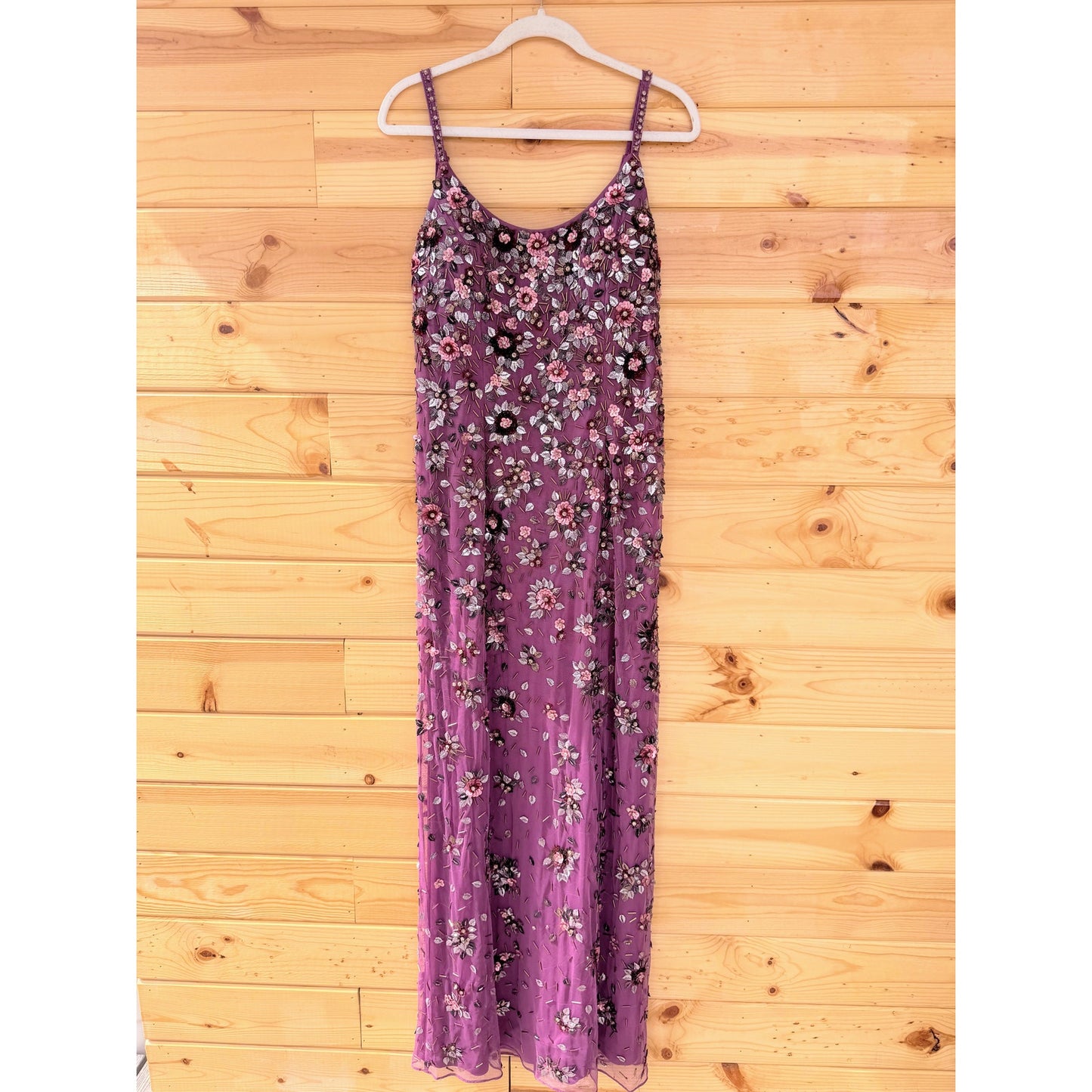 Mac Duggal Floral Beaded Gown Rasberry STYLE 5477 Size 10