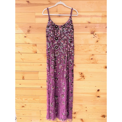 Mac Duggal Floral Beaded Gown Rasberry STYLE 5477 Size 10