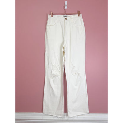 Show Me Your Mumu 90's Straight Jeans in Sea Salt White Size 29