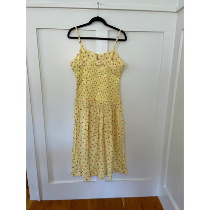 NEW Free People Strawberry Lemon Midi Picnic Dress Size Large