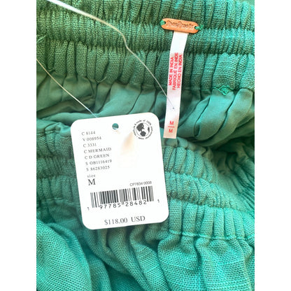 Free People Ibiza Sun Dress Midi in Mermaid Green Medium Long Sleeve Backless