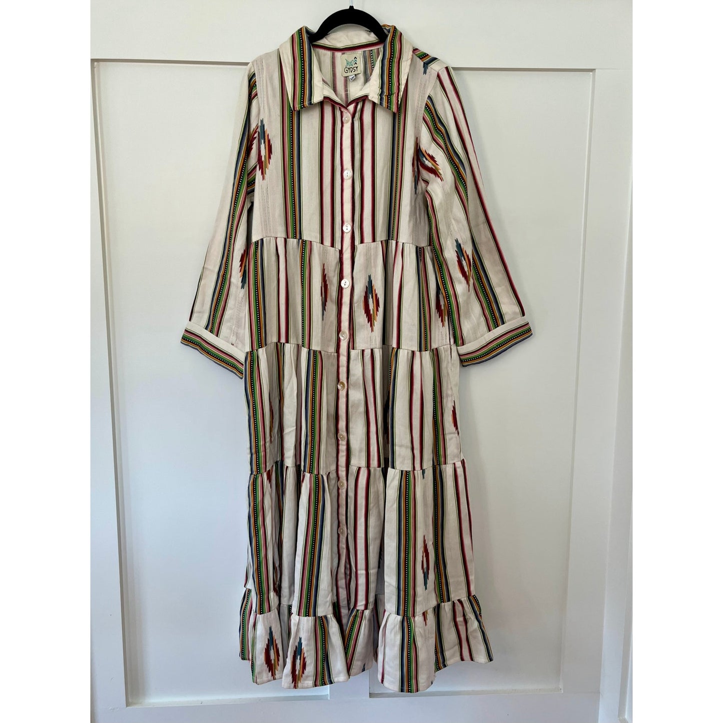 NEW NWT Jaded Gypsy Southwest Sunset Duster Maxi Dress Size S/M