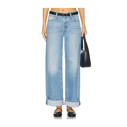 NEW NWT MOTHER Dodger Button Hover Cuff Jeans in Funk N Flare Size 31