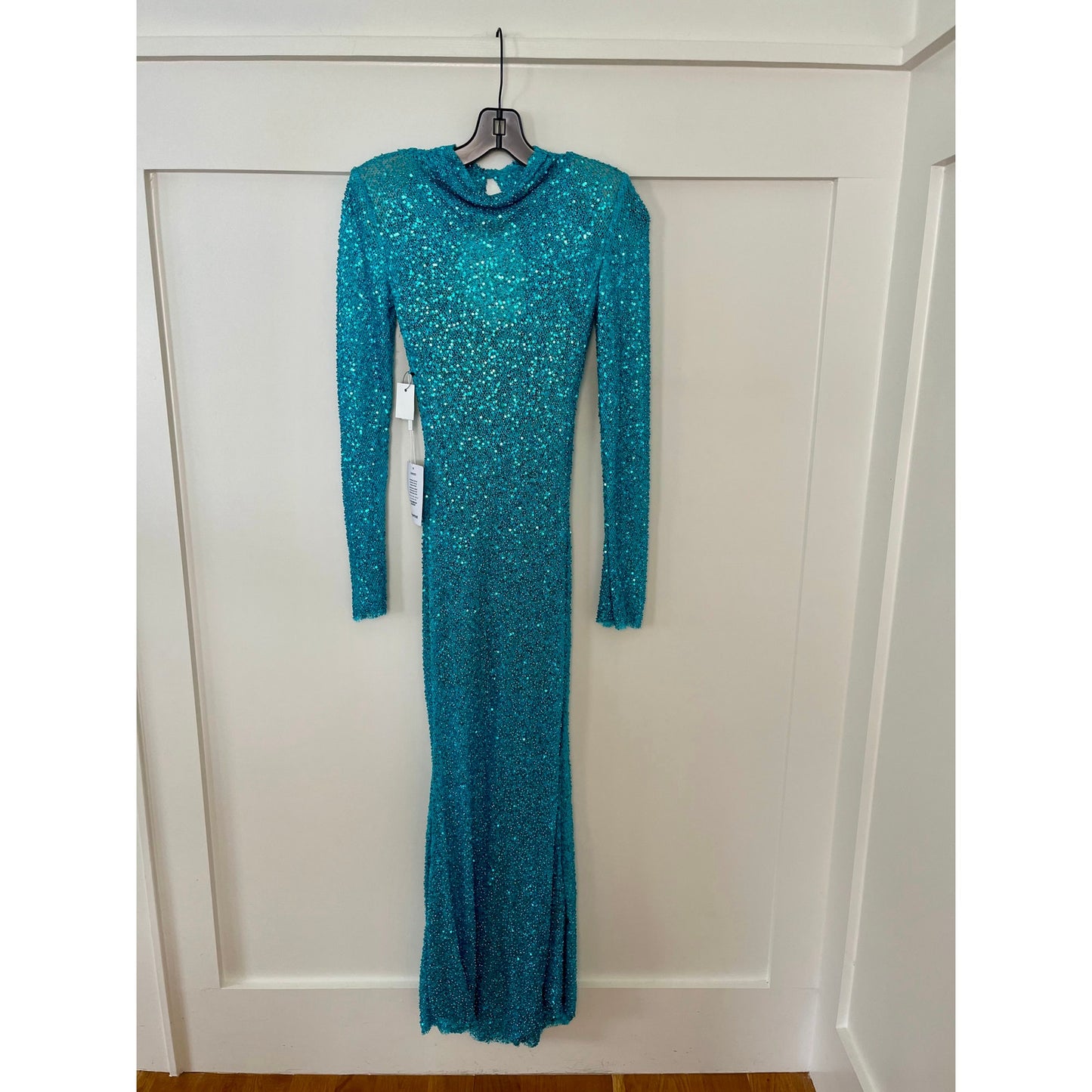 Self-Portrait Beaded Blue Maxi Dress US Size 2