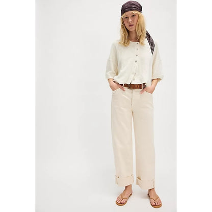 NEW NWT MOTHER Spitfire Ankle Cuff Jean in Act Natural Size 27