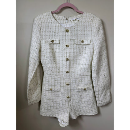 NEW NWT Amanda Uprichard Fallon Romper in White Size Small