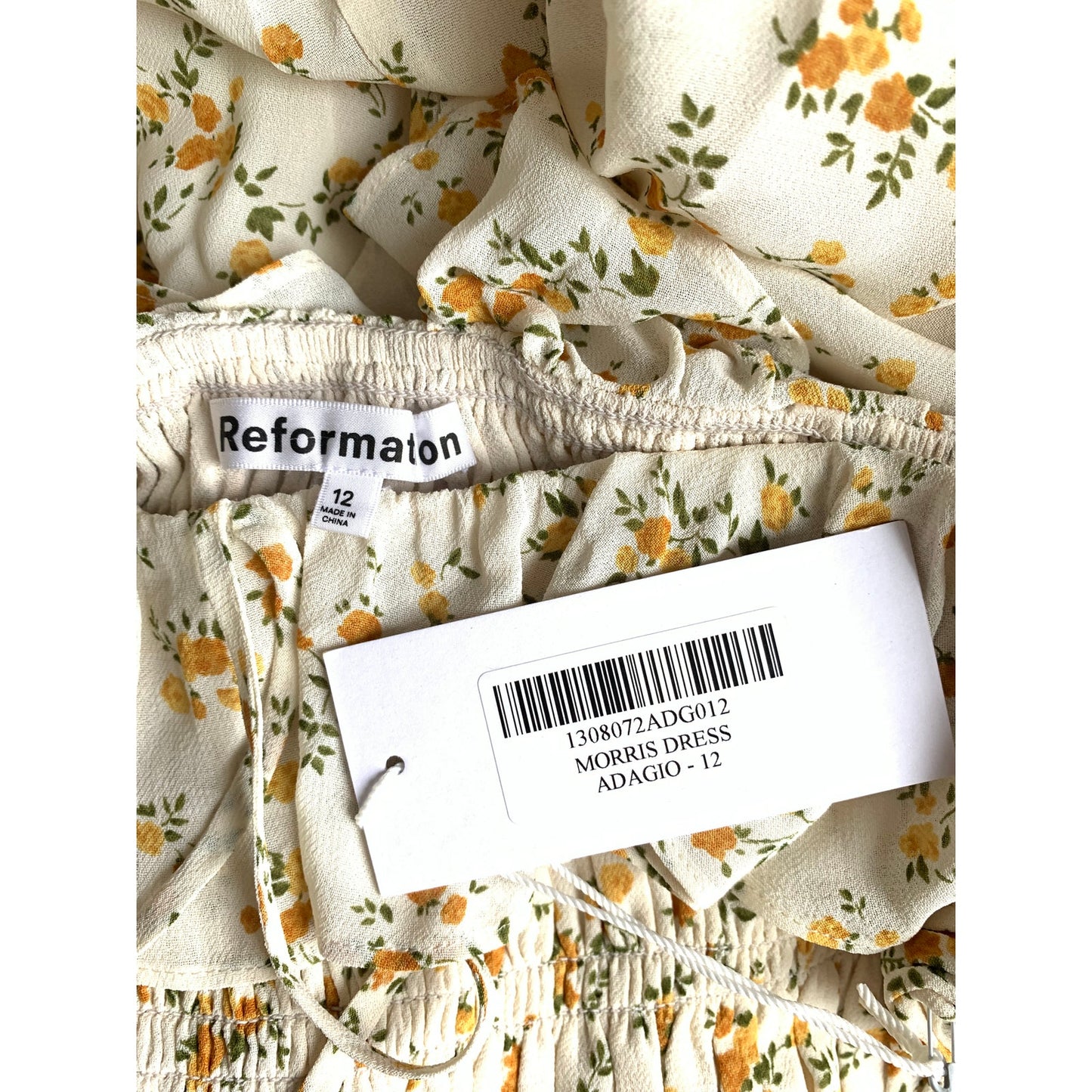 Reformation Morris Mini Dress in Adagio Floral Sz 12 Long Sleeve Pullover Lined