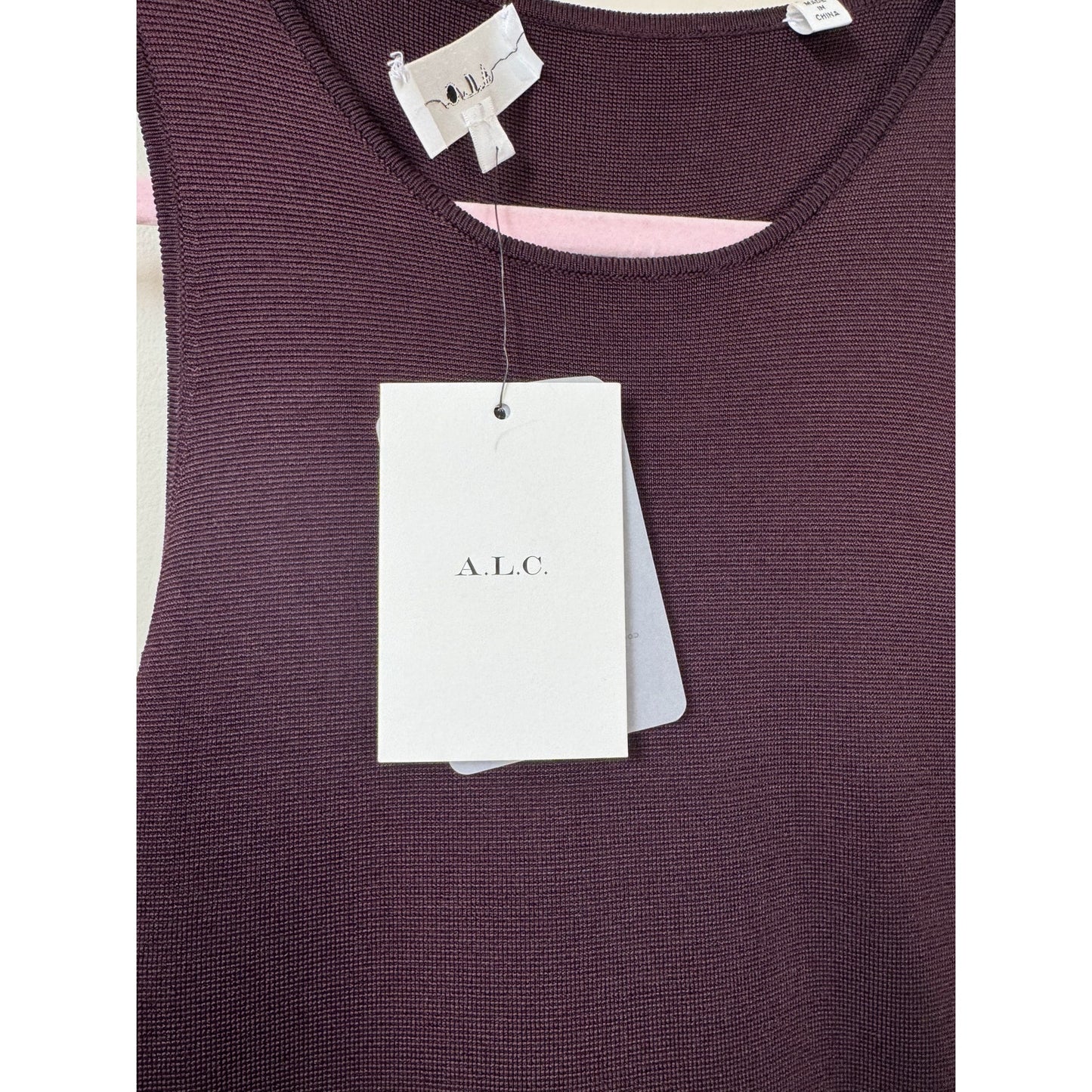 NWT A.L.C. Eloise Bubble Mini Dress in Chocolate Plum Size Small