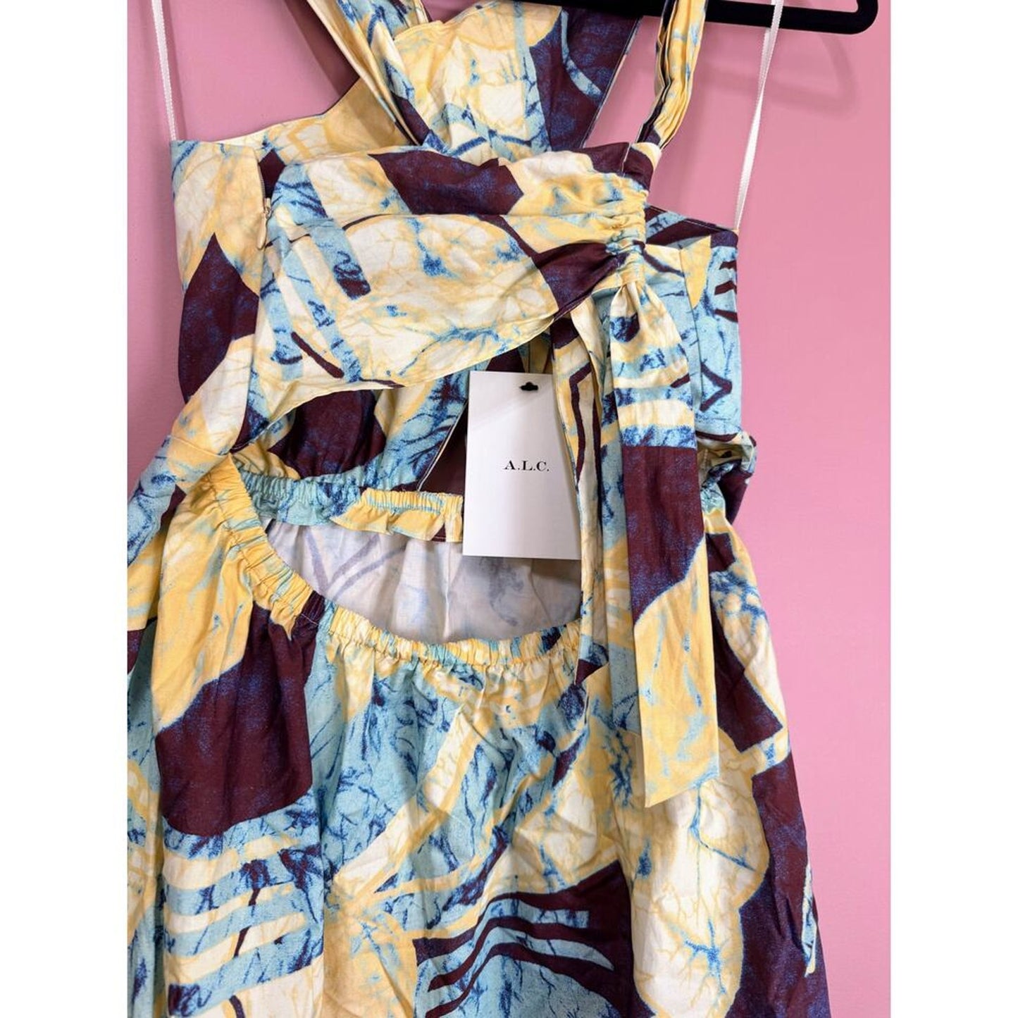 A.L.C‎ Veronica Dress in Carob & Chardonnay Size 4 Maxi Poplin Summer Party