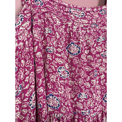 Natalie Martin Jasmine Silk Maxi Dress Pink Combo Size Large