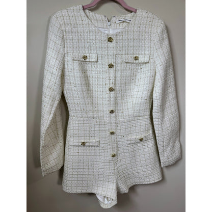 NEW NWT Amanda Uprichard Fallon Romper in White Size Small