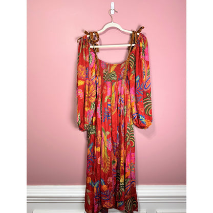 Farm Rio Mystic Bush Midi Dress Size Large