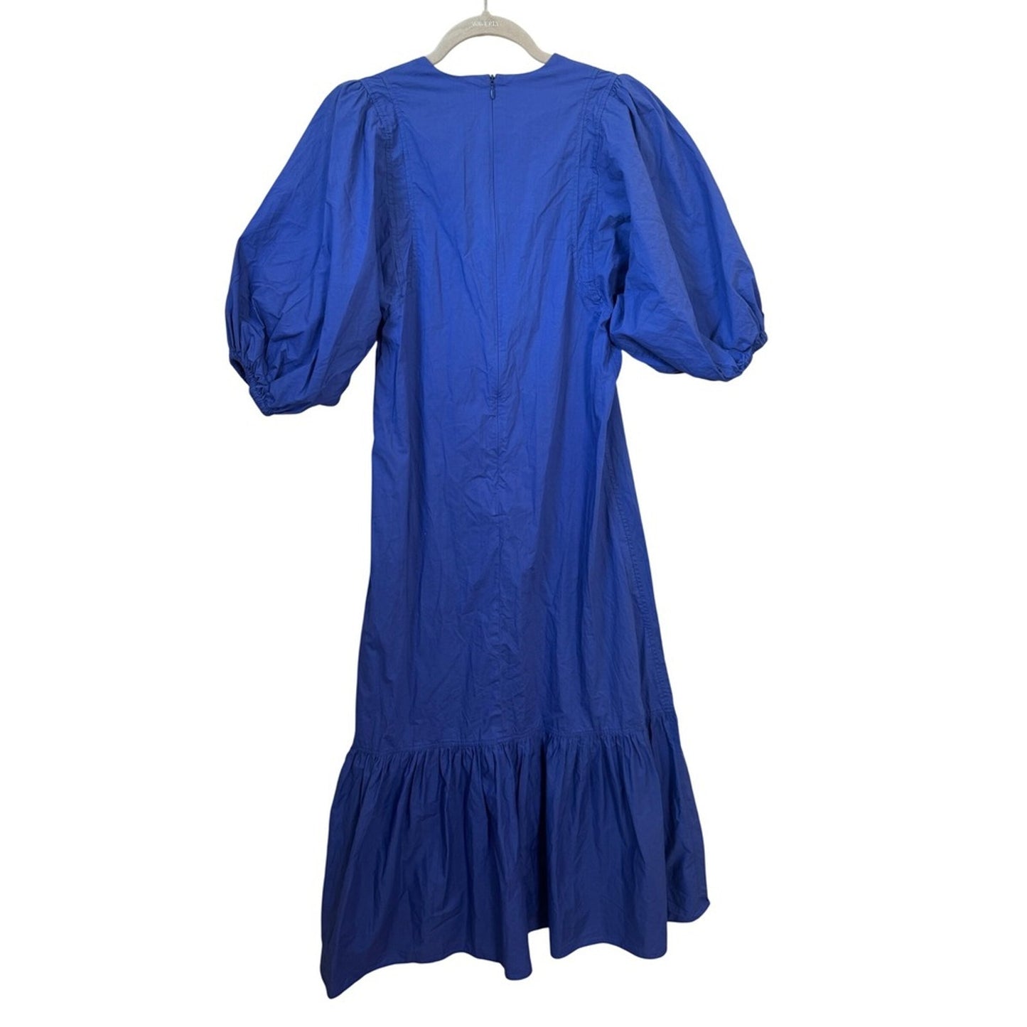 Anna Cate Royal Blue V-Neck Puff Sleeve Tiered Midi Dress XS