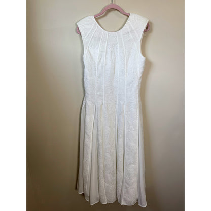 NEW NWT Aje. Soleil Lace Midi Dress White Size 8