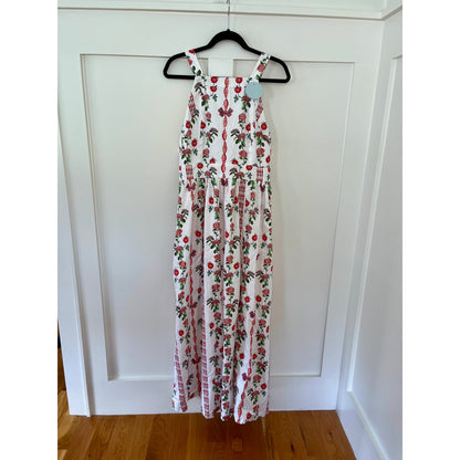 NEW NWT Hill House The Addie Dress Red Shell Vine Stripe Size XL