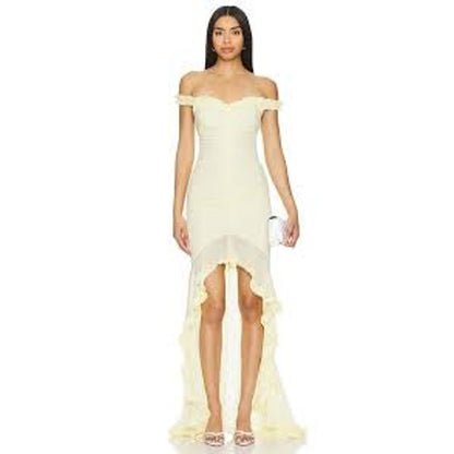 Majorelle Chandra Gown in Butter Yellow Size Small
