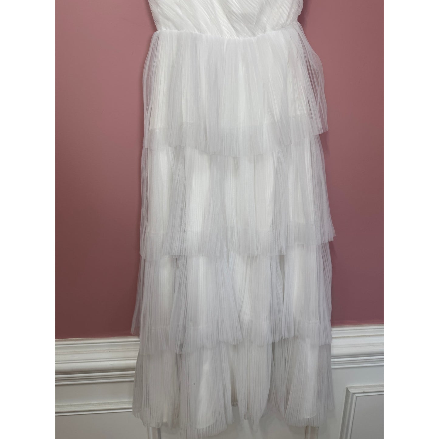 NEW NWT Show Me Your Mumu Cupcake Dress in White Tulle XS