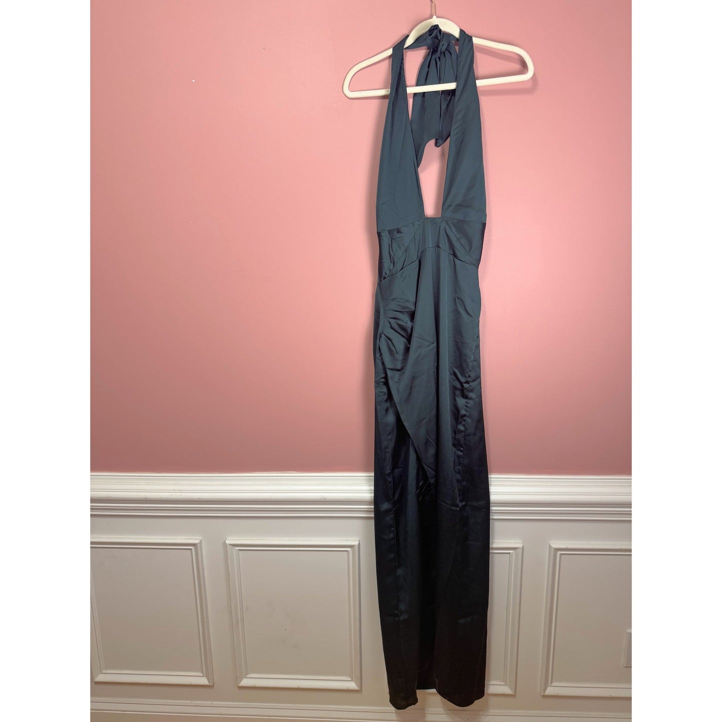 Show Me Your Mumu Adele Halter Maxi Dress in Dark Green Size Medium