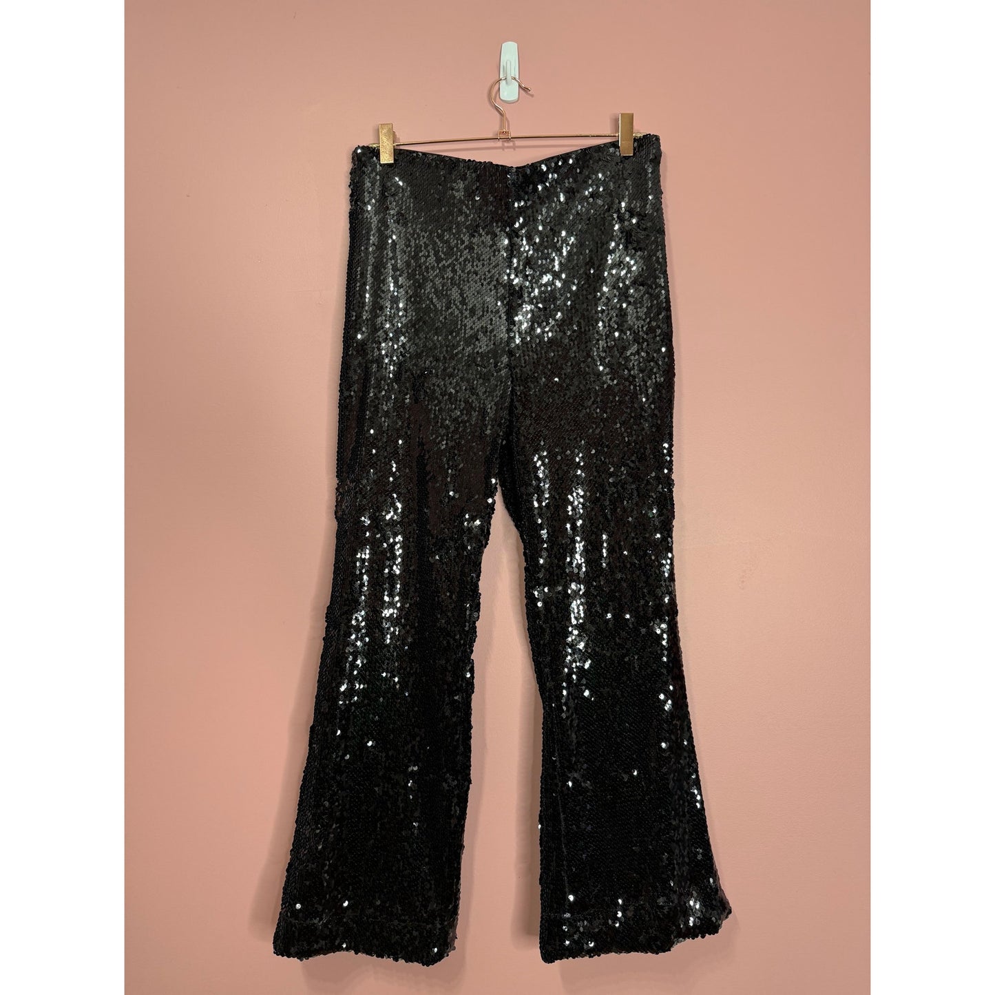 House of Harlow 1960 Black Sequin Two-Piece Set Size Medium Party Club