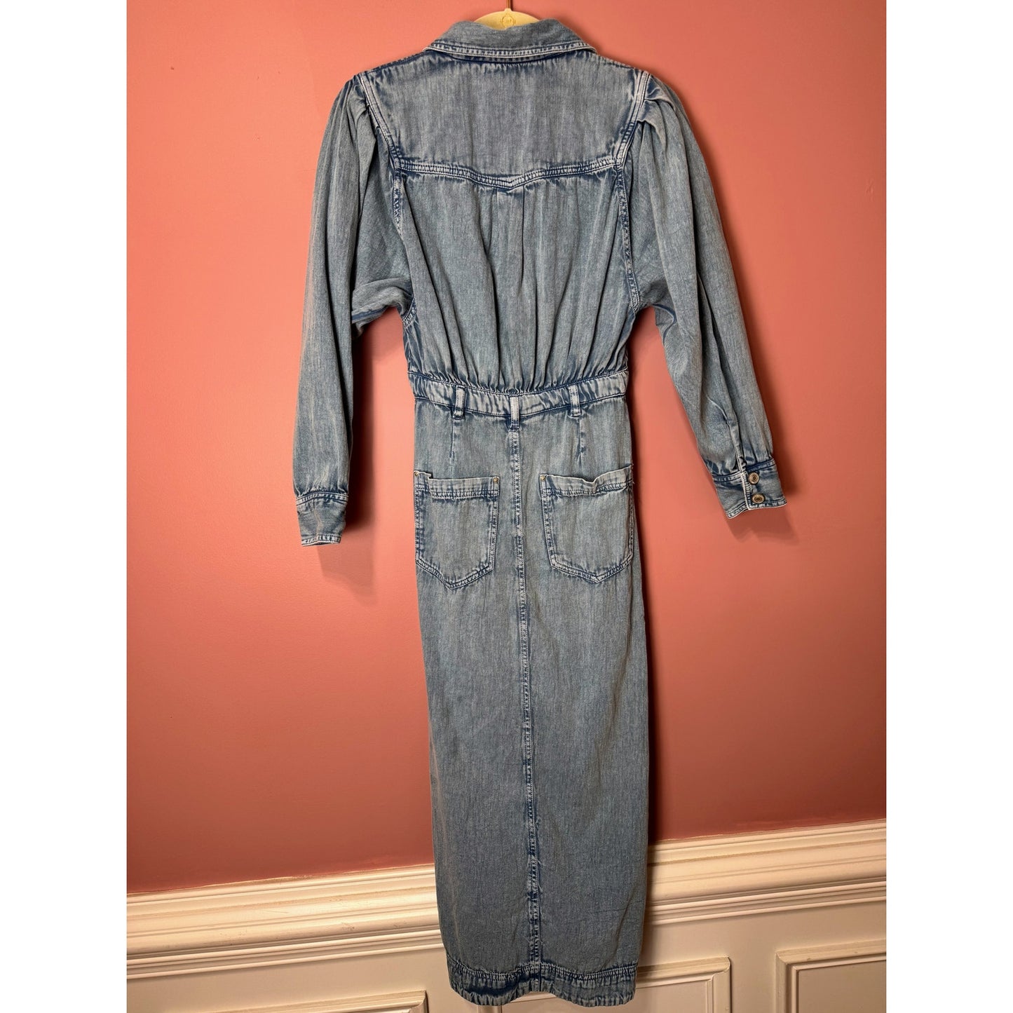 Free People Mad Love Denim Midi Dress Size XS