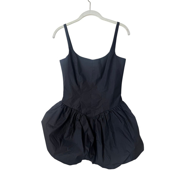 Amanda Uprichard Black Bubble Hem Mini Dress Sleeveless Cocktail XS